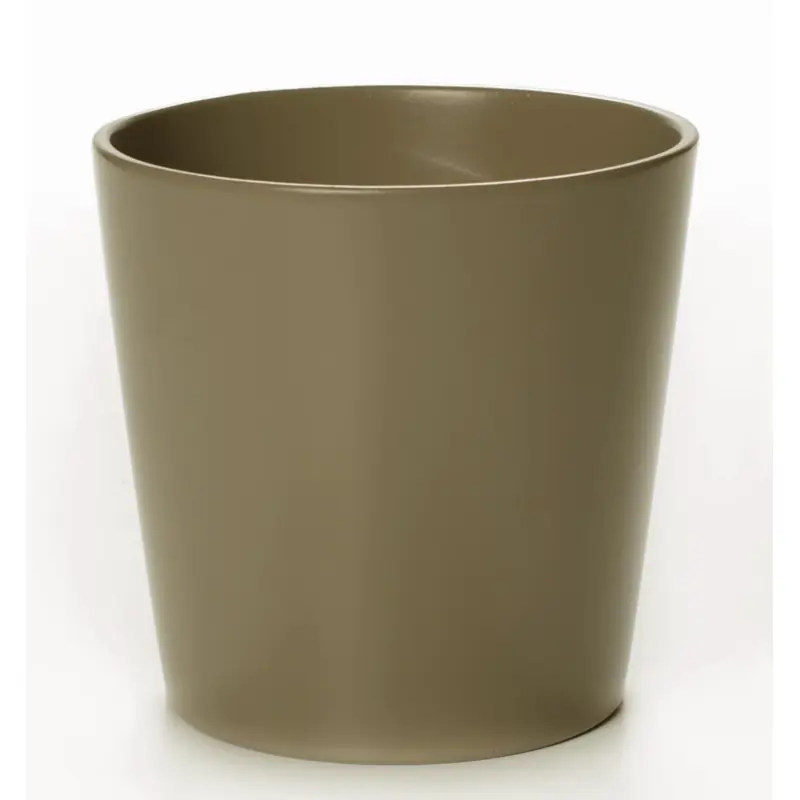 Offre Du Jour /Cache pot d7 h6.5 cm ceramique taupe alysse