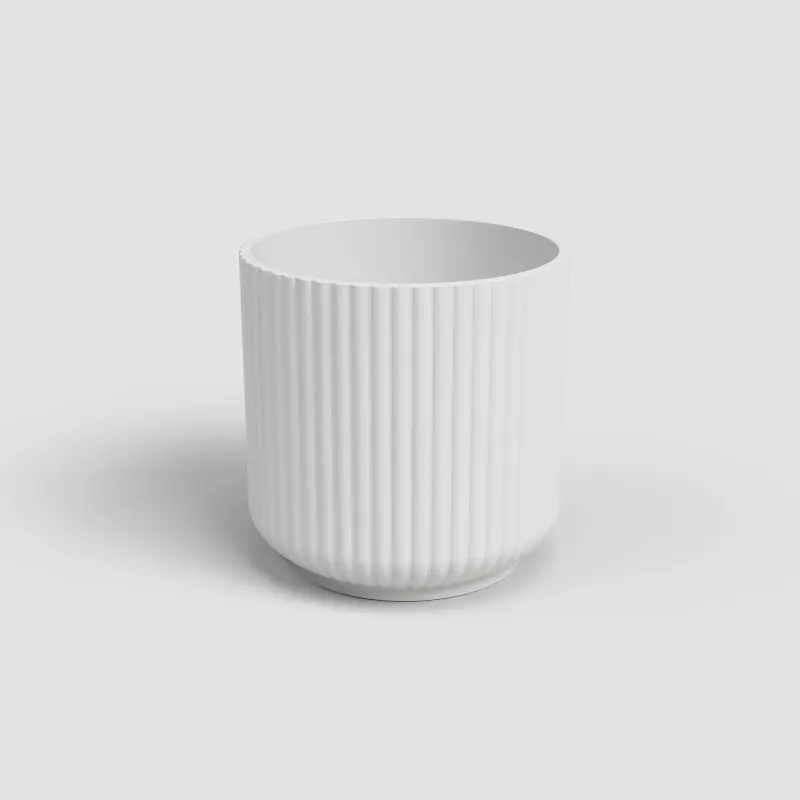 Usine Directe Cache-pot Luna 12cm Blanc – Élégance et Modernité pour Vos Plantes d‘Intérieur