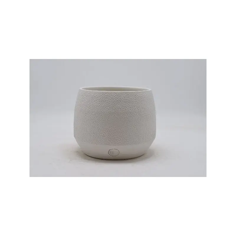 Promotion Saisonnière Cache-pot maya d18 h15cm ceramique blanc