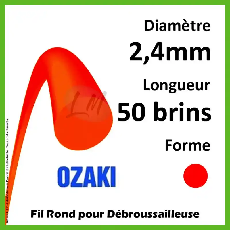 Meilleure Vente Fil Rond Ozaki Rouge 2,4mm x 30cm – 50 Brins