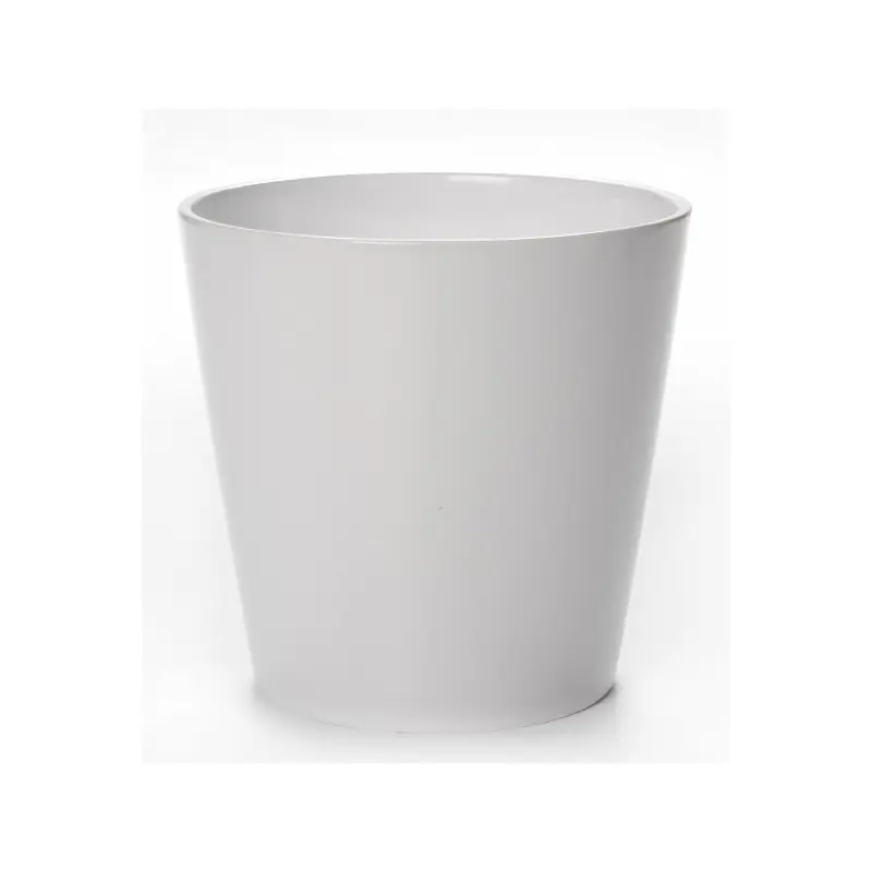Expédié Aujourd'hui Cache pot d25 h24 cm ceramique blanc alysse