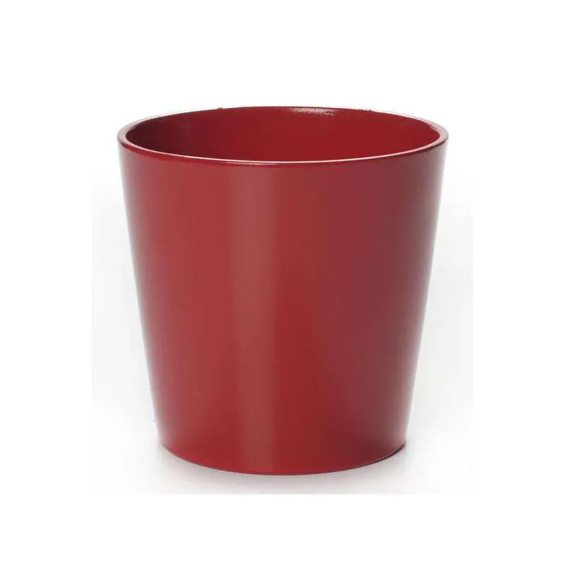 Retour Gratuit /Cache pot d13.5 h13 cm ceramique rouge alysse