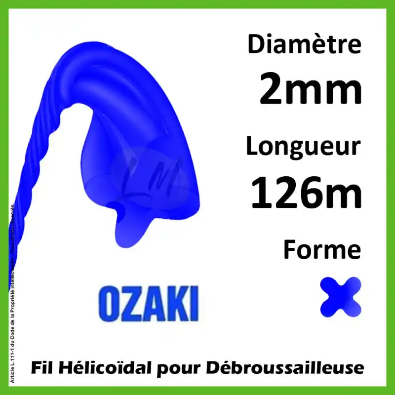 Satisfait Ou Remboursé Fil Hélicoïdal Ozaki Pro-Core Line Bleu 2mm x 126m