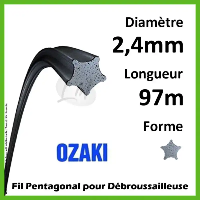 Fil Pentagonal Titanium Power 2,4mm x 97m Prix Promo