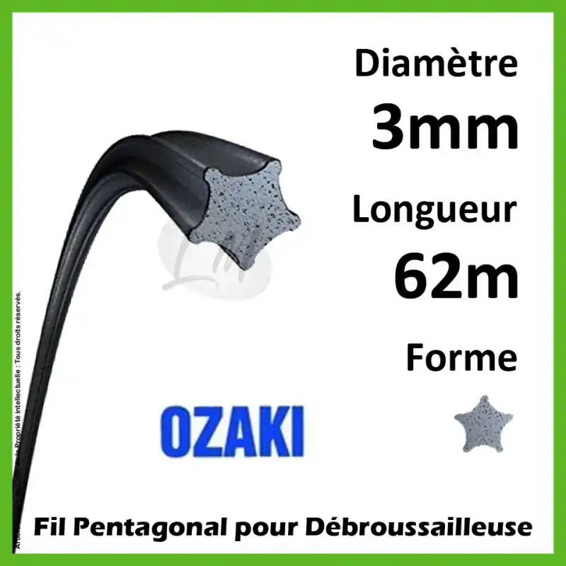 Fil Pentagonal Titanium Power 3mm x 62m Certifié