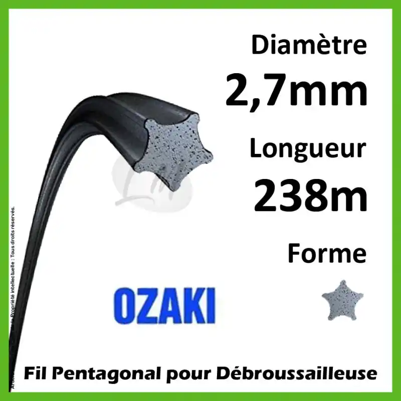 Fil Pentagonal Titanium Power 2,7mm x 238m Satisfait Ou Remboursé