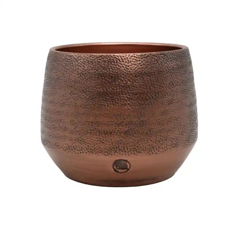 Acheter En Ligne /cache-pot samos d18 h15cm ceramique cuivre