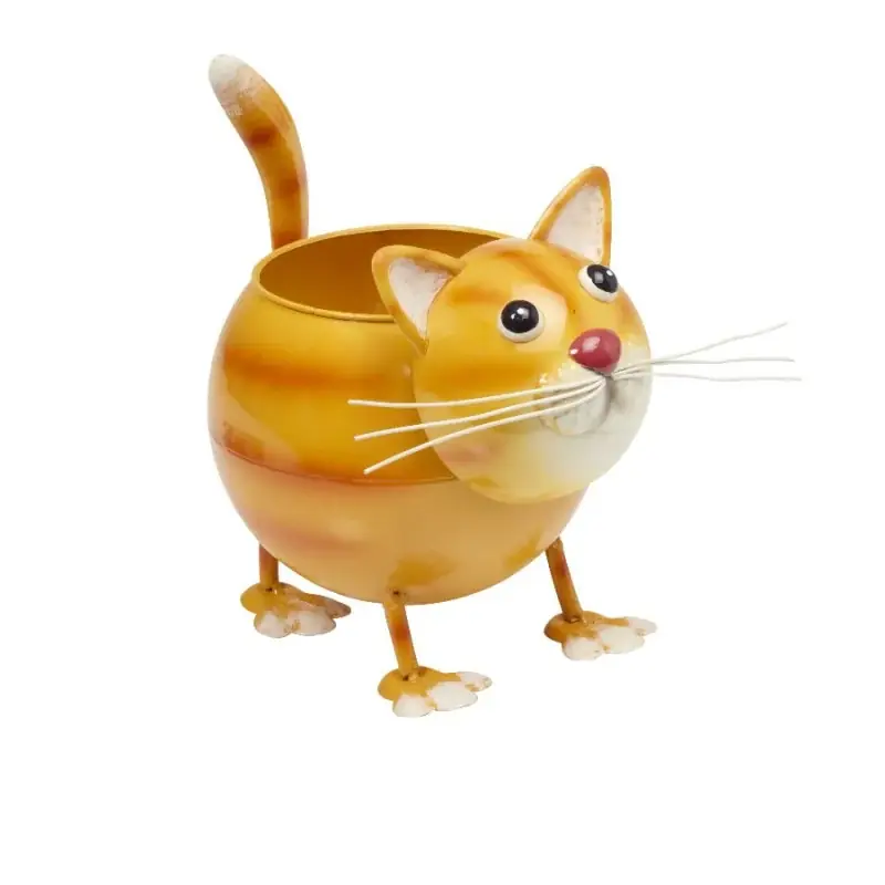 Dernière Chance Cache pot chat métal