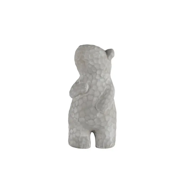 Ours paddy 11x10x23cm ciment gris Expédition Rapide