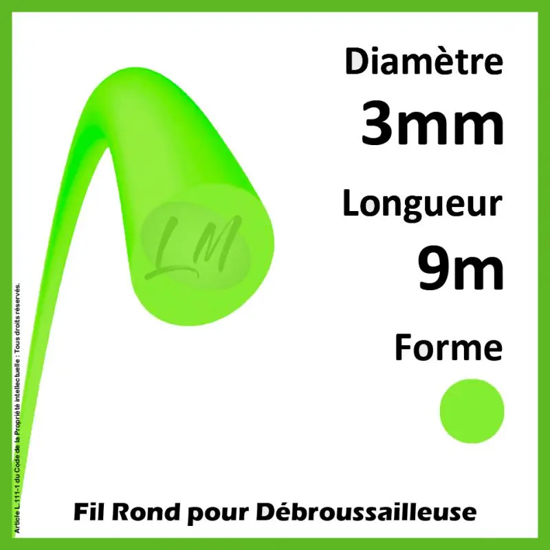 Fil Rond 1er Prix Vert 3mm x 9m Must-Have