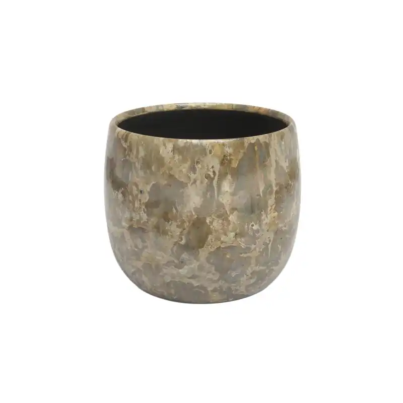 Acheter Direct Cache-Pot Callisto 26 cm Vert Doré – Élégance pour vos Plantes d‘Intérieur