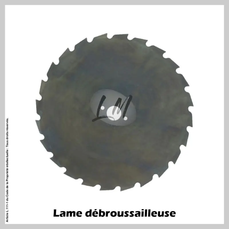 Lame débroussailleuse 22 ou 24 dents Ø225 mm Al 20 mm Offre Spéciale