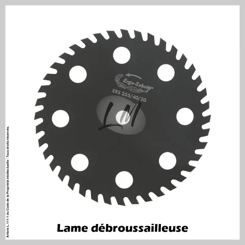 Lame débroussailleuse Ergo-Schnitt 40 dents Ø255 mm Al 20 mm Bon Plan