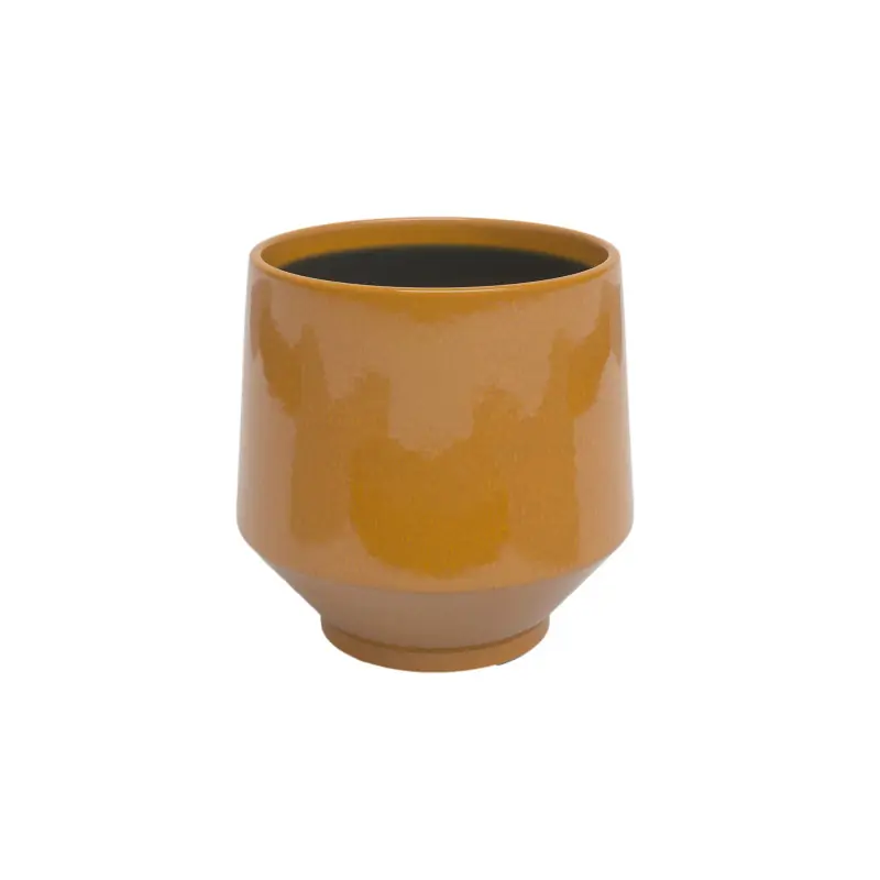 Cache-pot Maia Jaune Automne 14 cm – Élégance et Style pour vos Plantes d‘Intérieur Petit Prix