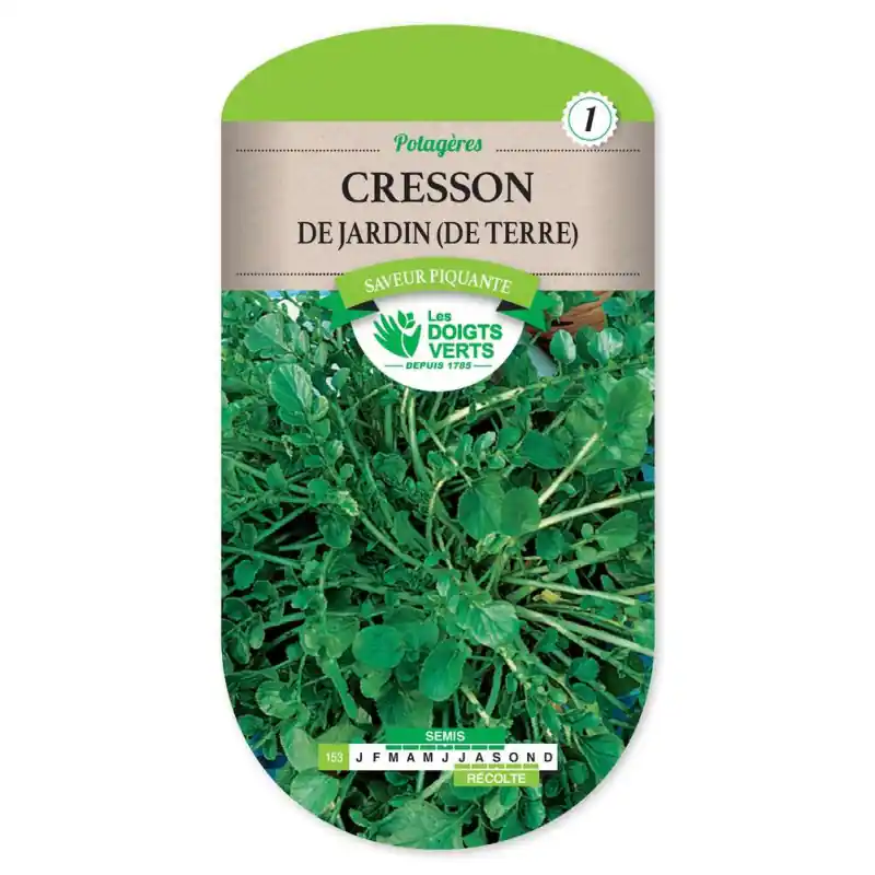 Offre Du Jour Cresson de jardin - de terre - graines 4g - les doigts verts
