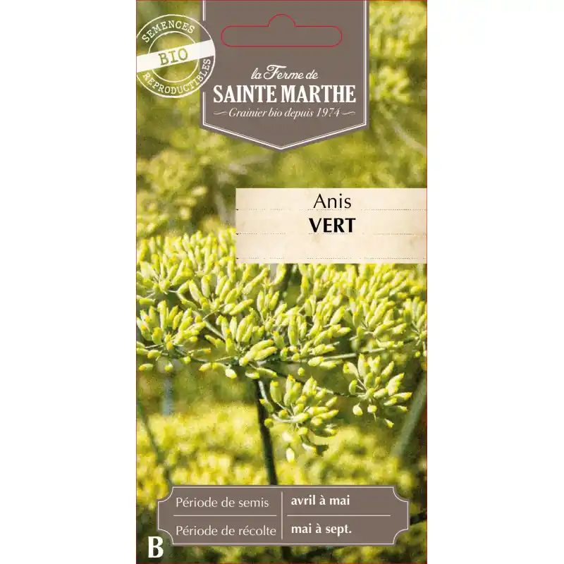 Livraison Express Anis vert bio de la ferme sainte marthe pour une cuisine saine et savoureuse – graines à semer