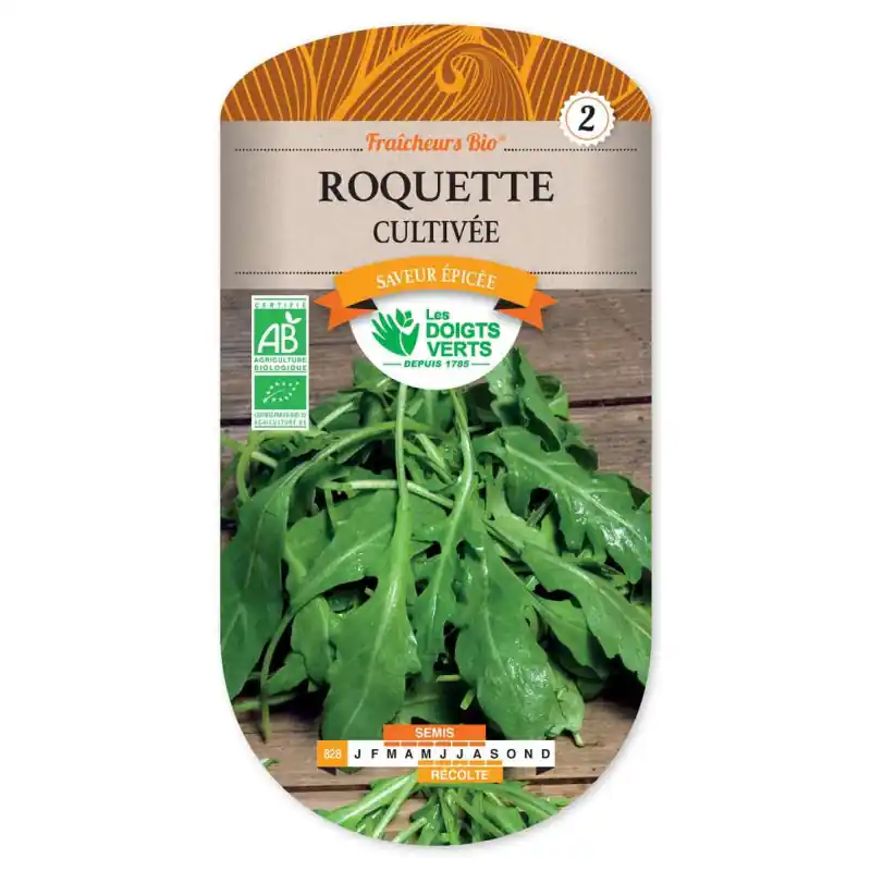 Roquette cultivee bio – sachet de graines 3g – les doigts verts Top Vente