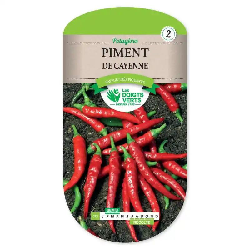 Soldes Piment de cayenne – sachet de graines 2,5g – les doigts verts