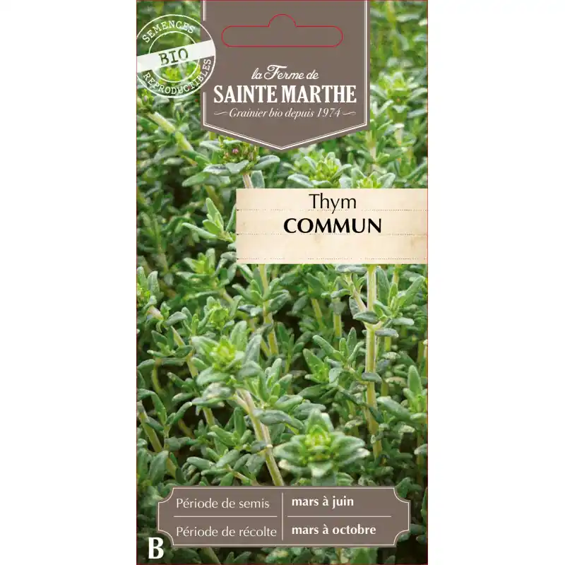 Jusqu&rsquo;à Épuisement Des Stocks Thym commun bio de la ferme sainte marthe pour assaisonner vos plats – graines à semer