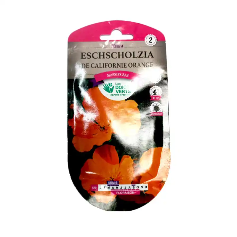 Eschscholzia de californie orange – graines 1g – les doigts verts Prix Choc