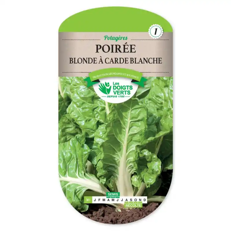 Offre Limitée Poiree blonde a carde blanche 2 – graines 5g – les doigts verts
