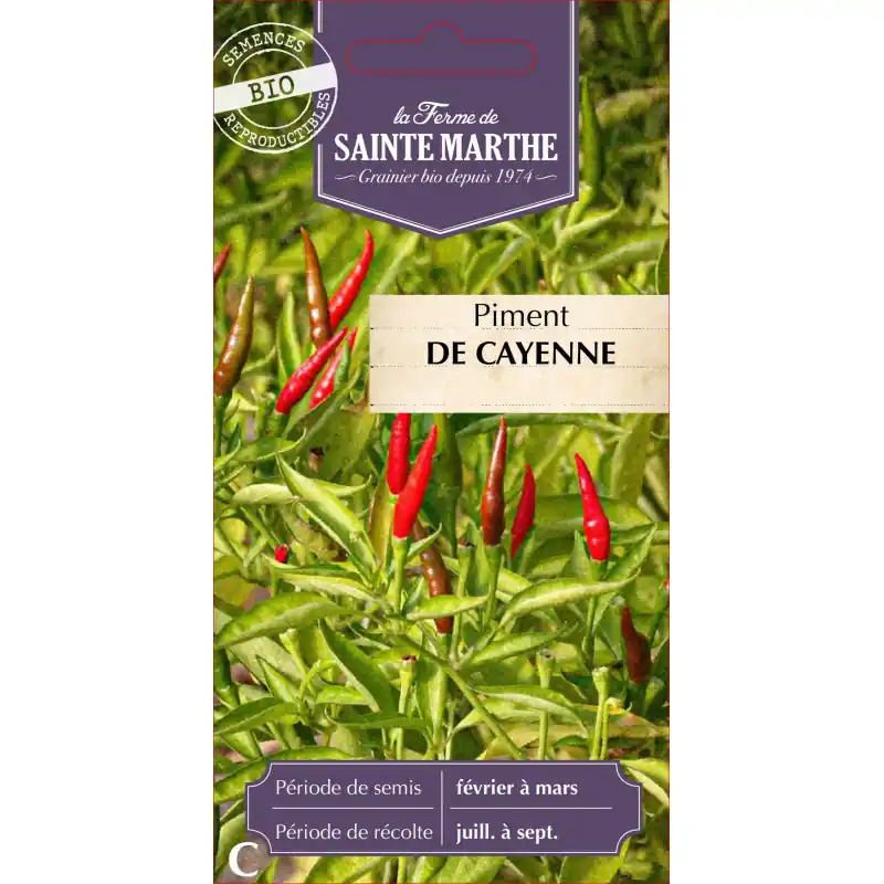 Offre Du Jour Piment de cayenne bio de la ferme sainte marthe pour épicer vos plats – graines à semer