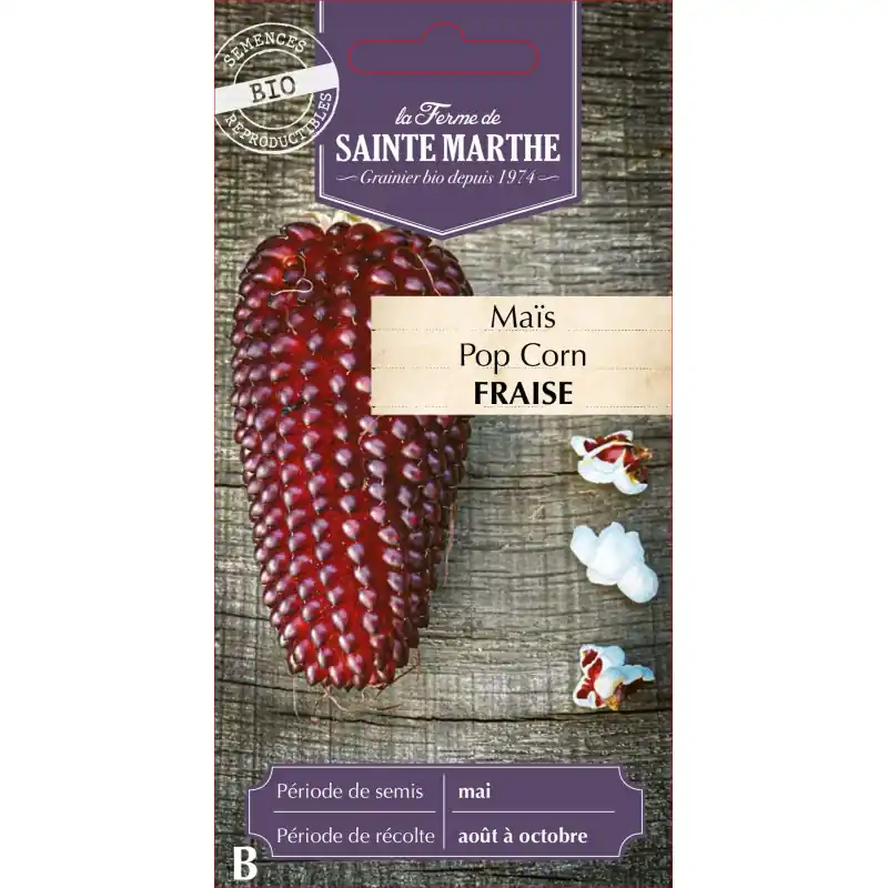 Expédition Rapide Mais fraise bio de la ferme sainte marthe – saveurs authentiques et naturelles – graines à semer