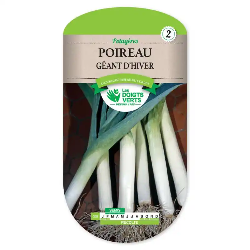 Poireau geant d hiver 2 – sachet de graines 4g – les doigts verts Marque