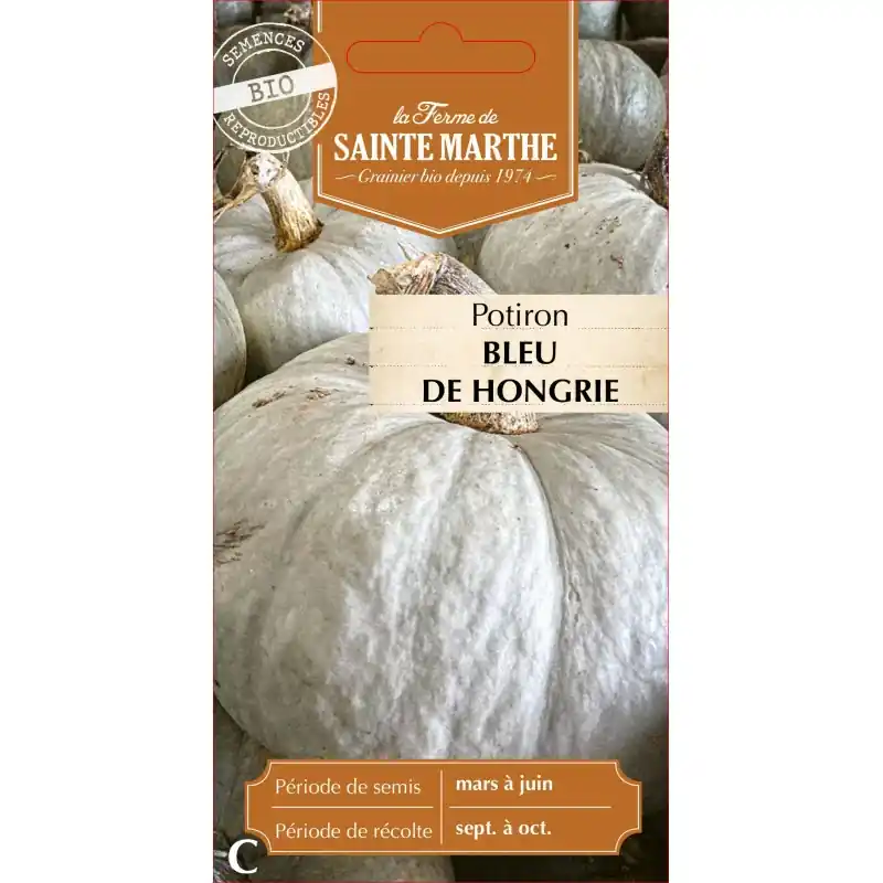 Meilleur Choix Potiron bleu de hongrie bio de la ferme sainte marthe 1kg - graines à semer