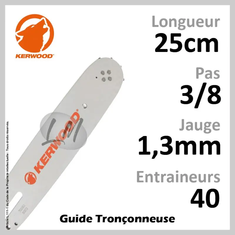 Acheter En Ligne Guide Kerwood 25 – Pas 3/8 – Jauge 1.3mm – 40 Ent