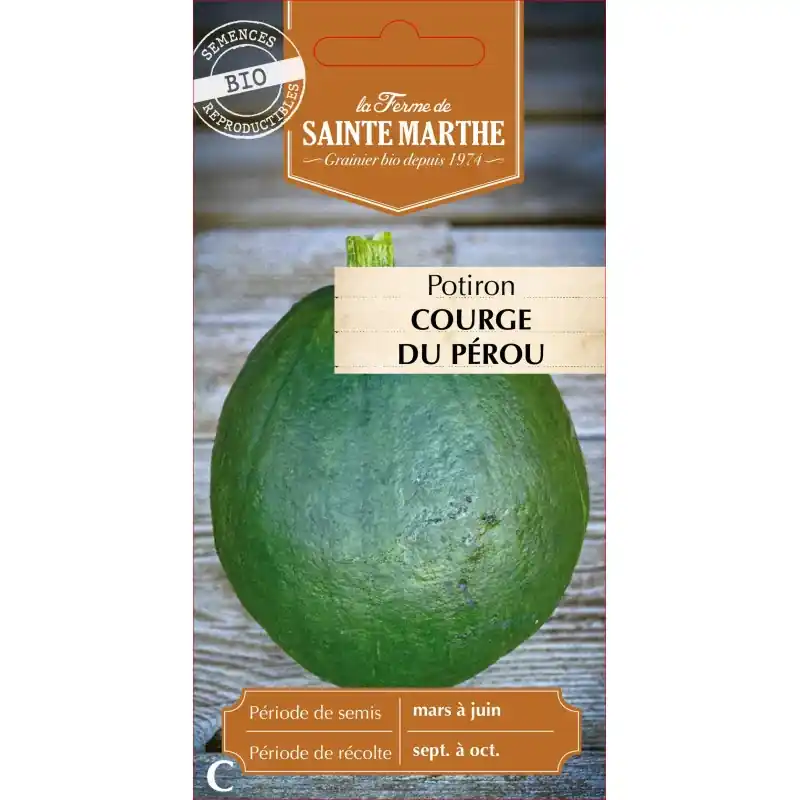 Potiron courge bio du pérou – ferme sainte marthe, saveurs naturelles et qualité supérieure – graines à semer Bon Plan