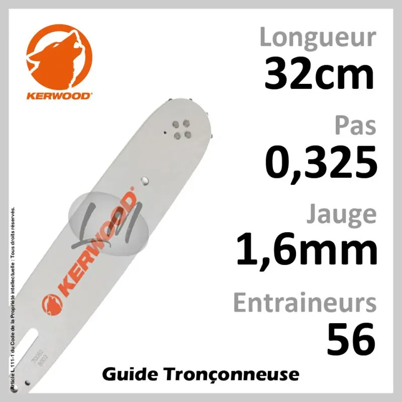 Bon Plan Guide Kerwood 33 – Pas 0.325 – Jauge 1.6mm – 56 Ent