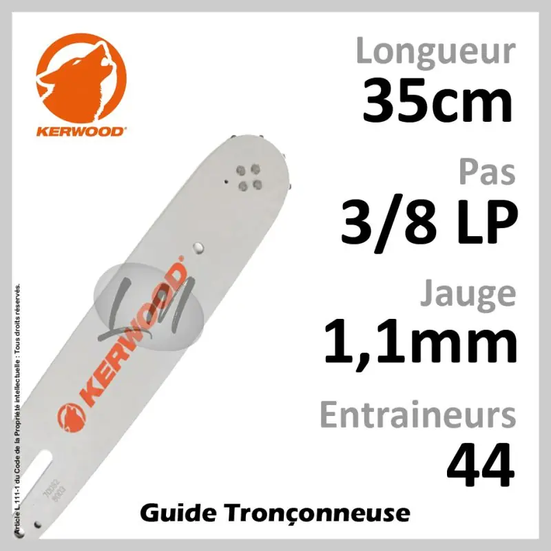 Bon Marché Guide Kerwood 35 – Pas 3/8LP – Jauge 1.1mm – 44 Ent