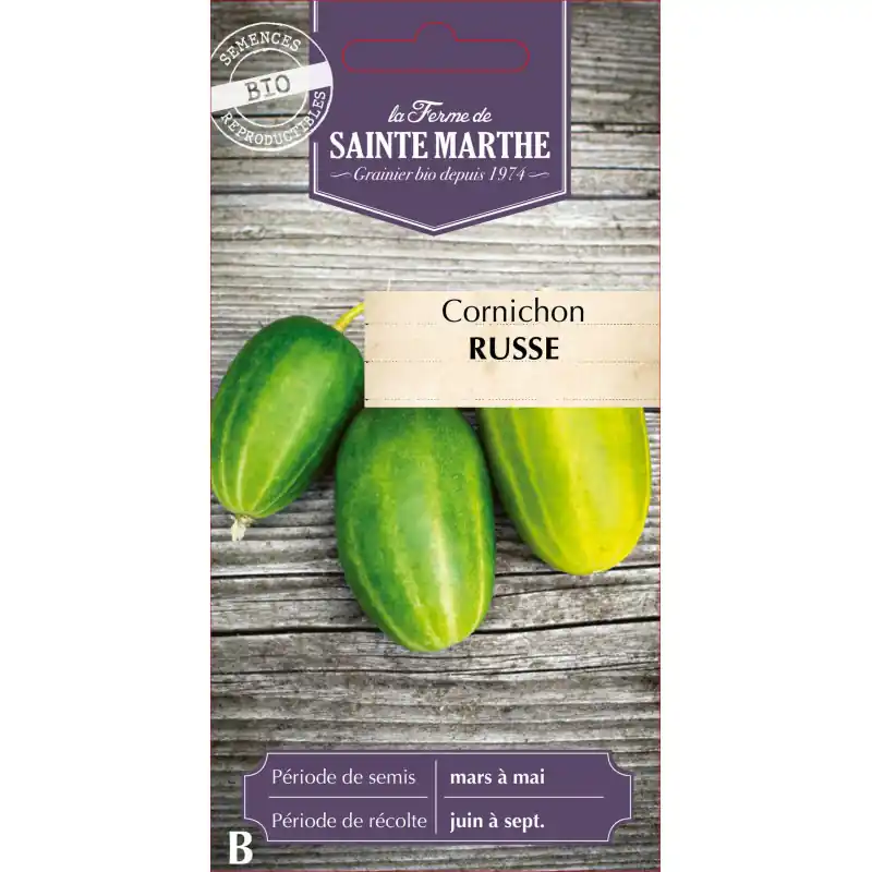 Cornichon russe bio de la ferme sainte marthe – saveur authentique et croquante – graines à semer Offre Exclusive