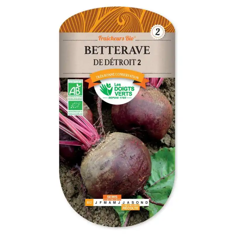Betterave detroit 2 bio – sachet de graines 5g – les doigts verts Remise