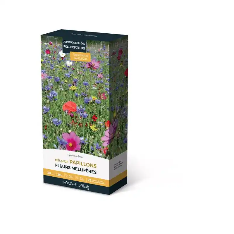 Mélange Papillons 30m² – Jachère avec des Plantes Colorées Prix Promo