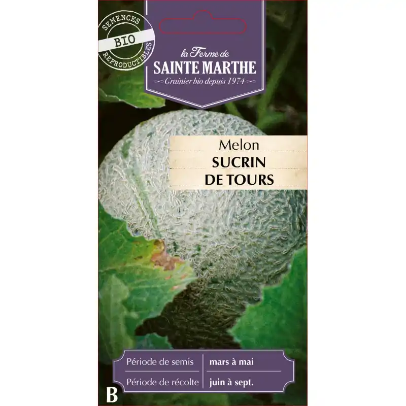 Melon sucrin de tours bio – délicieux et gourmand de la ferme sainte marthe – graines à semer Bon Marché