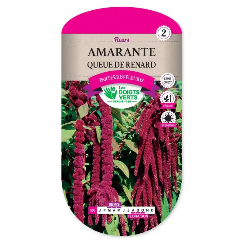 Expédié Aujourd'hui Amarante queue de renard - sachet de graines 4g - les doigts verts