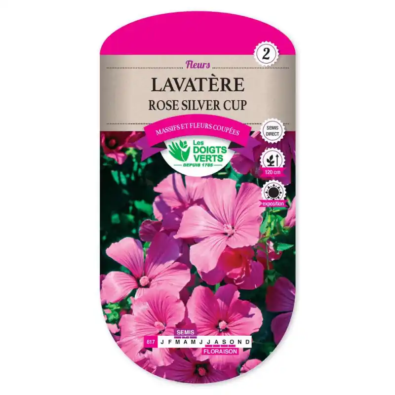 Lavatere rose silver cup – sachet de graines 3g – les doigts verts Remise