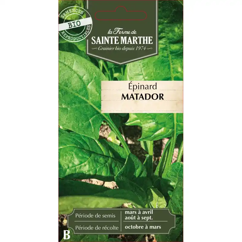 Pas Cher Epinard matador bio de la ferme sainte marthe, légumes frais et savoureux - graines à semer