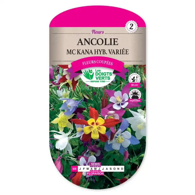 Ancolie mc kana hybride variee – graines 0,7g – les doigts verts Affaire À Saisir