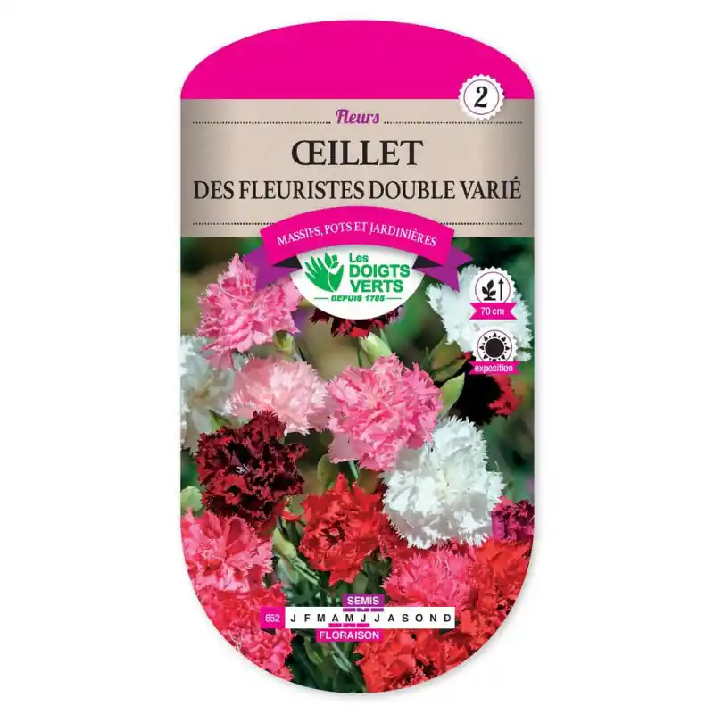 Meilleur Prix Oeillet fleuristes dble varie – graines 0,6g – les doigts verts