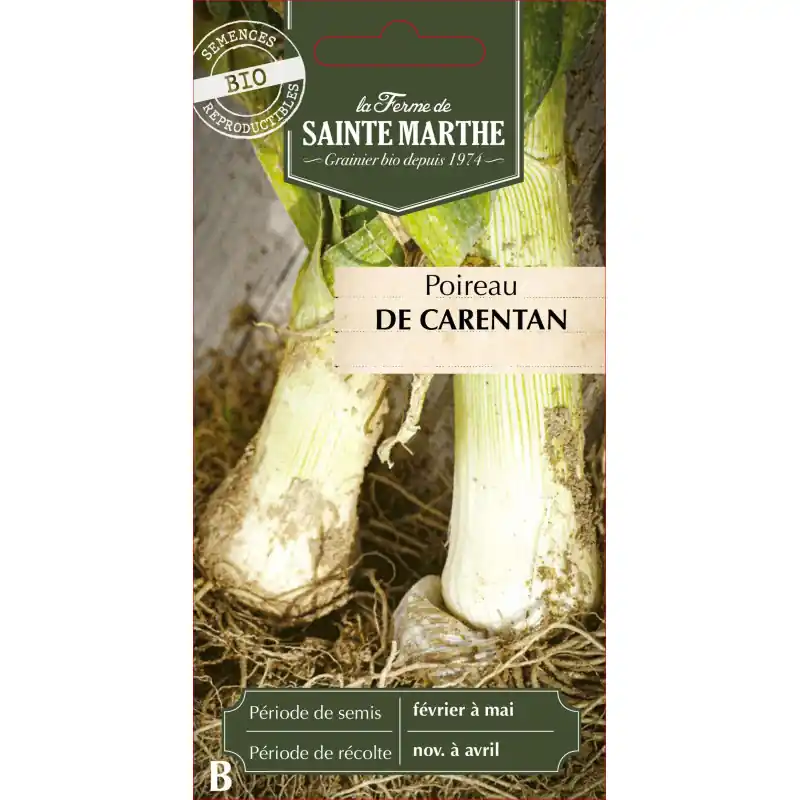 Solde Poireau de carentan bio de la ferme sainte marthe, fraîcheur et qualité garantie - graines à semer