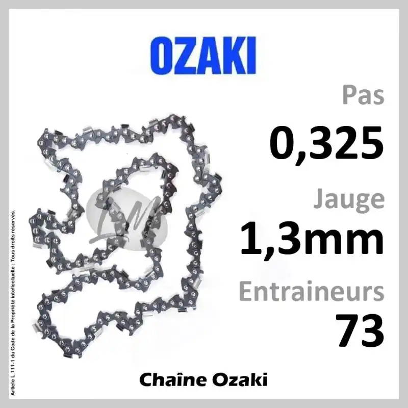 Chaîne OZAKI 73 Entraineurs, Pas 0,325 – Jauge 1,3mm Meilleure Vente