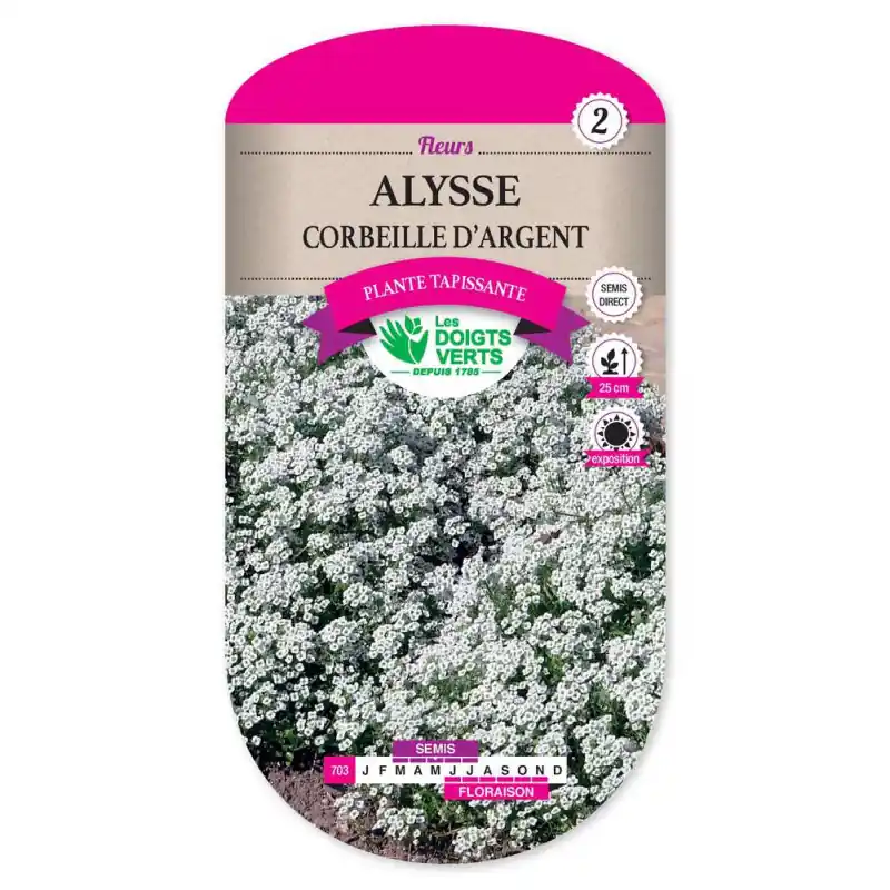 Alysse corbeille d‘argent – sachet de graines 1g – les doigts verts Paiement Sécurisé