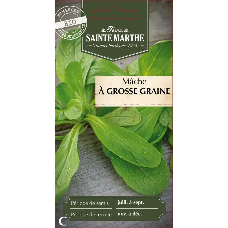 Mâche à grosse graine bio de la ferme sainte marthe – légumes frais et savoureux Produit De Marque
