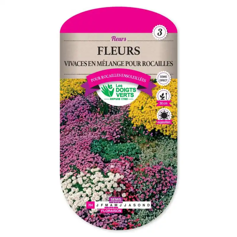 Fleurs en mel. vivaces rocailles – graines 1g – les doigts verts Acheter En Ligne