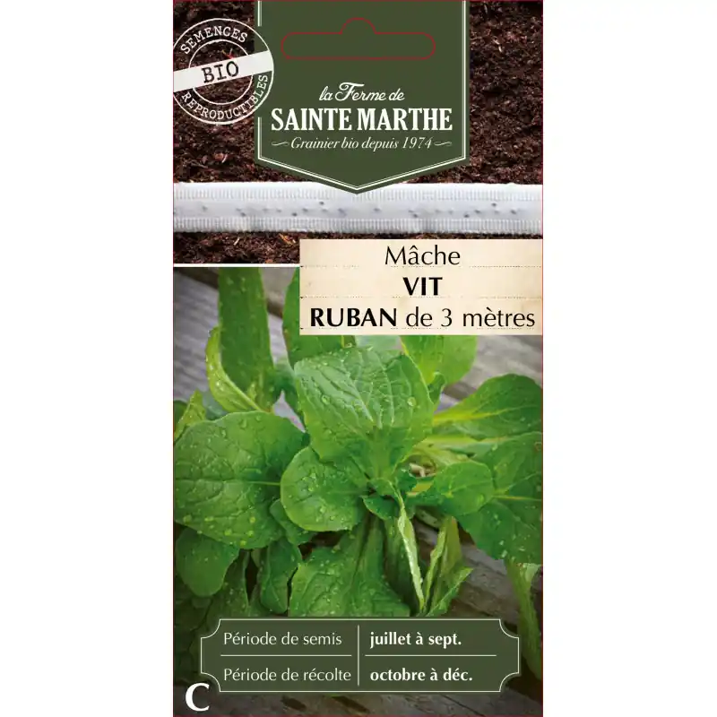Offre Spéciale Ruban mâche vit bio – semences de ferme sainte marthe pour jardinage écologique – graines à semer