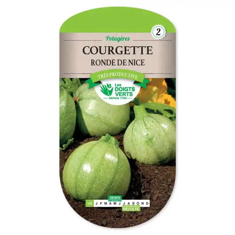 Offre Limitée Courgette ronde de nice – sachet de graines 5g – les doigts verts