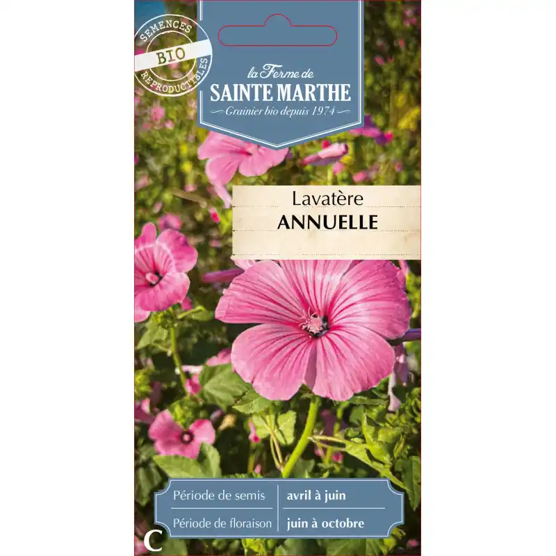 Offre Spéciale Lavatere annuel bio de la ferme sainte marthe – plante médicinale bio – graines à semer